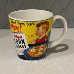 Kellogg's Corn Flakes Vintage Mug - Yellow and White